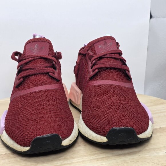 Adidas NMD R1 Women's 6.5 Burgundy B37646 Athletic Running Sneakers - Picture 2 of 9